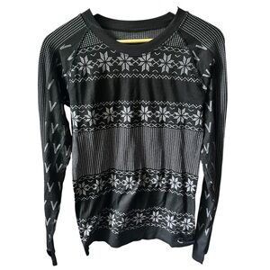 Clima Wear Swiftly Seamless Stretch Black Gray Tech Top Size XL‎ Baselayer